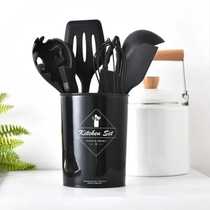 12 Pcs Silicone Kitchen Utensil Set None
