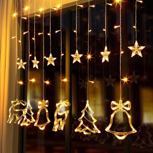 LED Stars Curtain String Lights